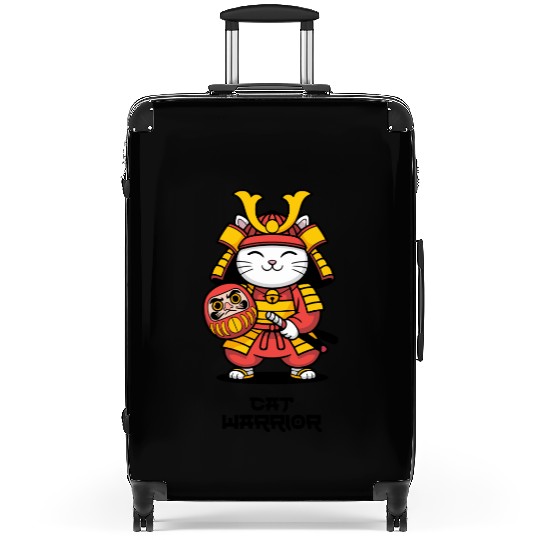 Kawaii Samurai Cat with Daruma Doll – Japanese  Suitcases