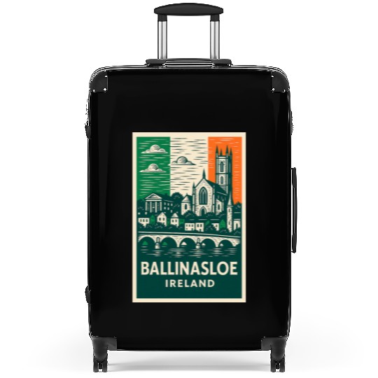 Ballinasloe Ireland Scenic Townscape Suitcases