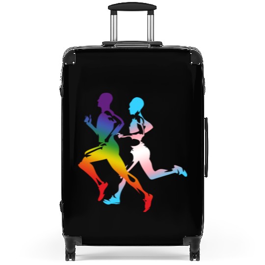 LGBT Transgender Gay Pride Rainbow Flag Running  Suitcases