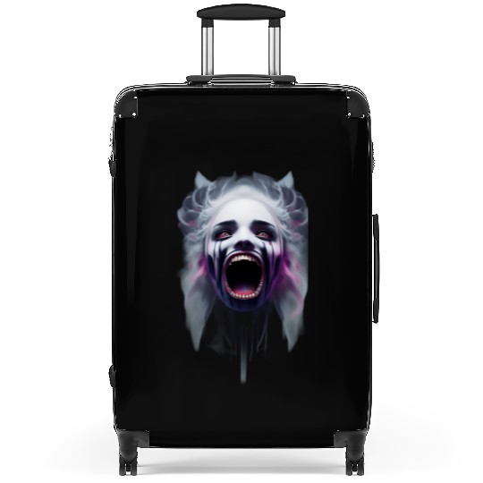 Haunted Puppet Horror Art Suitcases