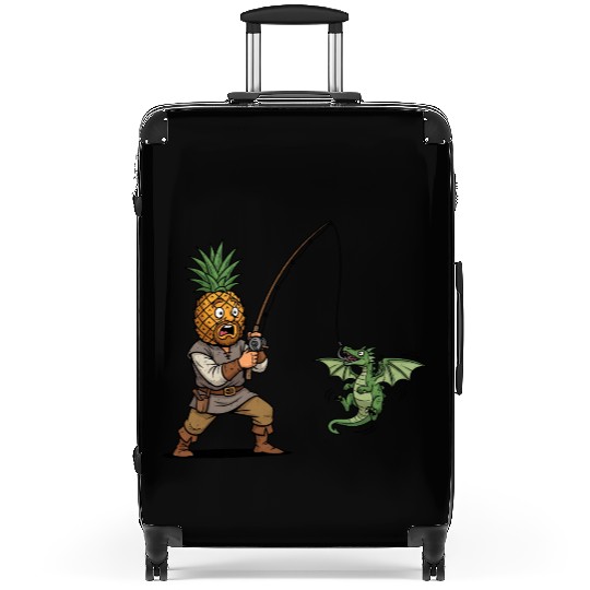 Tropical Fishing Adventure Illustration Suitcases