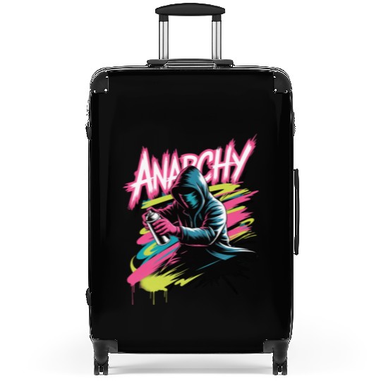 Graffiti-Inspired Hooded Rebel Design Suitcases