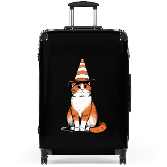 Traffic Cone Cat Suitcases