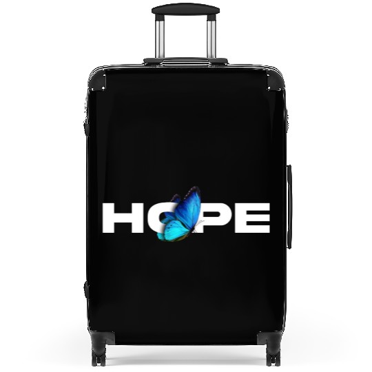 Hope Butterfly Inspirational Design Suitcases