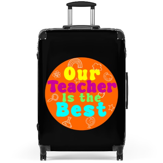 Colorful Teacher Appreciation Circular Suitcases