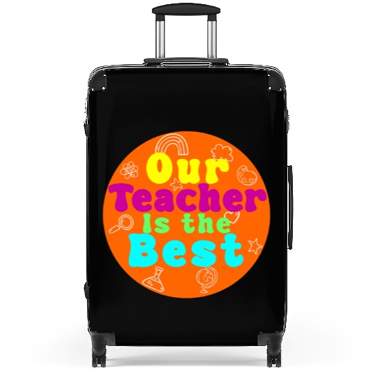 Colorful Teacher Appreciation Circular Suitcases
