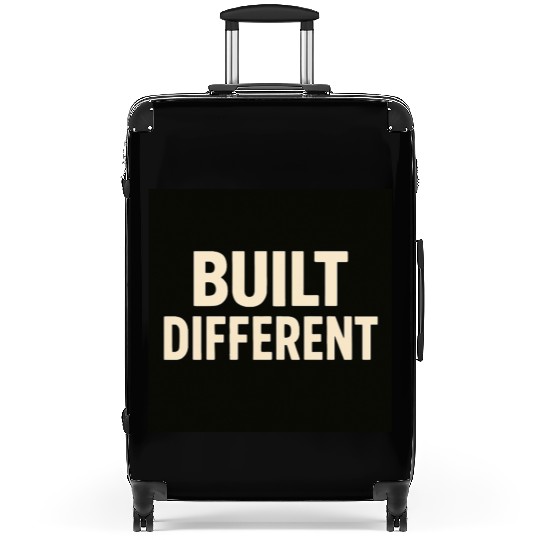 Empowering Built Different Motif Suitcases