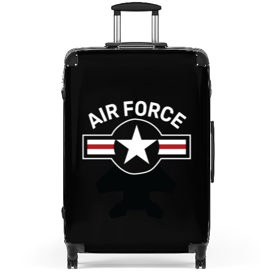 Vintage Air Force Emblem Illustration Suitcases
