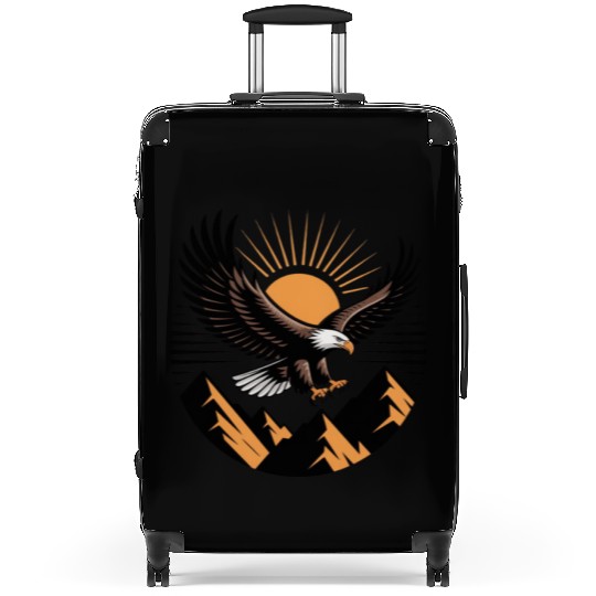 Majestic Eagle Sunset Graphic Suitcases