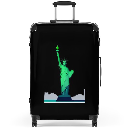 Modern Minimal Statue of Liberty – New York Icon Suitcases