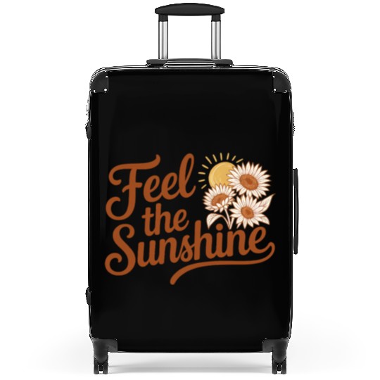 Sunflower and Sun Embrace Graphic Suitcases
