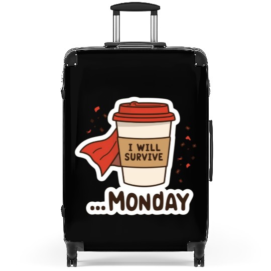 Superhero Coffee Survival Design Suitcases