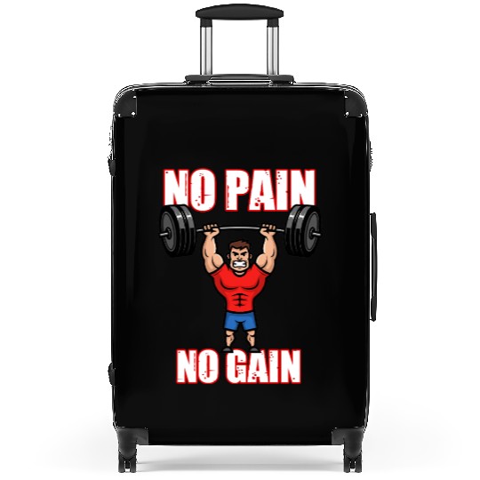 No Pain No Gain Barbell Suitcases
