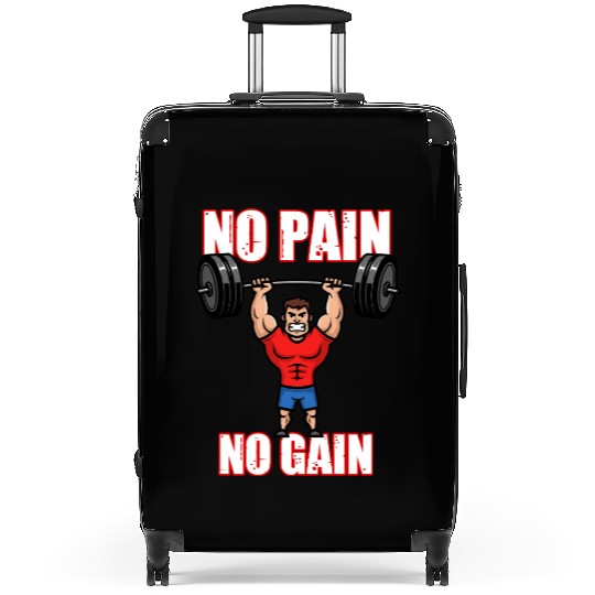 No Pain No Gain Barbell Suitcases