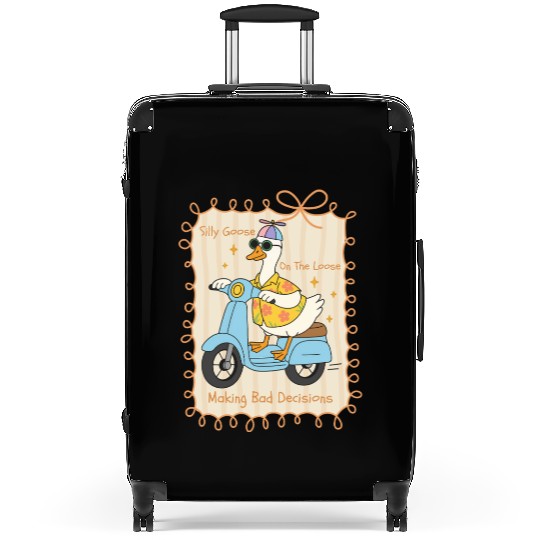 Silly Goose Riding Scooter Design Suitcases