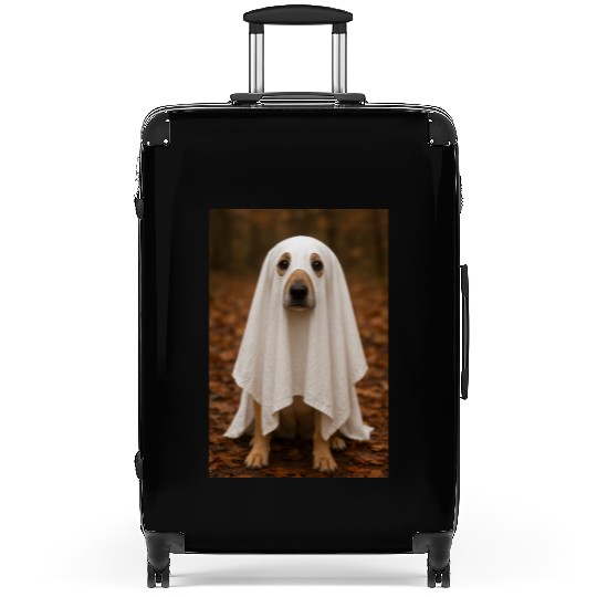 Autumn Forest Ghost Dog Tapestry Suitcases