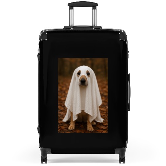 Autumn Forest Ghost Dog Tapestry Suitcases