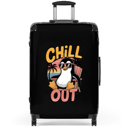 Chill Out Penguin Summer Vibes Suitcases