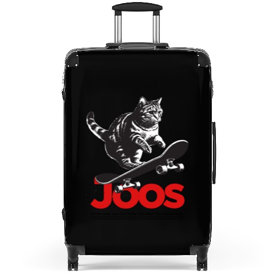 Cool Skateboard CAT with cute Boy Name JOOS Suitcases
