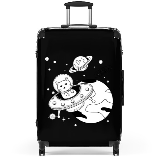 Space Cat Adventure Design Suitcases