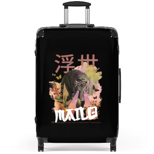Mystical Tiger with Kanji & Boy Name MAILO Suitcases