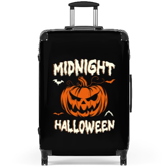 Midnight Halloween Pumpkin Scary Jack-O-Lantern Suitcases