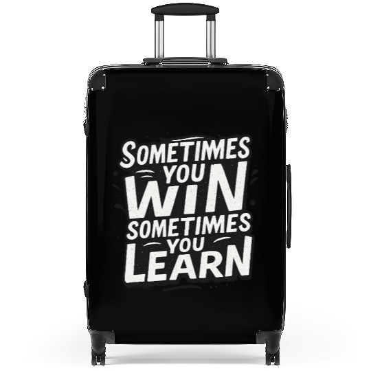 Motivational Quote Design Inspiring Growth Suitcases