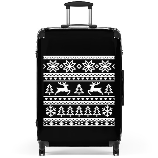 Festive Winter Wonderland Pattern Suitcases