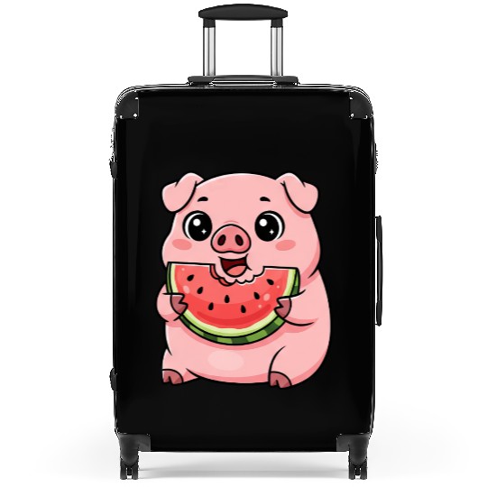 Sweet pig watermelon summer fruit vacation farm Suitcases
