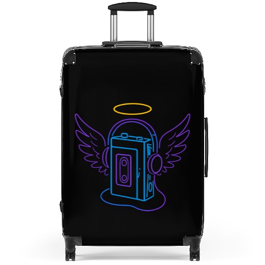 Celestial Audio Girl with Angel Wings Suitcases