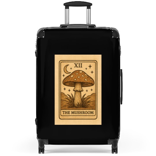 Mystic Mushroom Tarot Card Design Suitcases