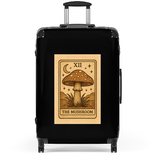 Mystic Mushroom Tarot Card Design Suitcases