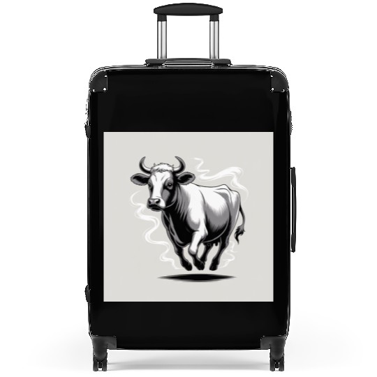 Running Cow Graphic Suitcases