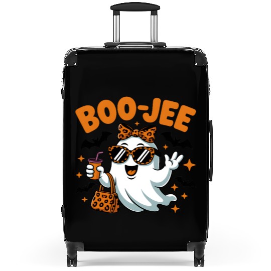 Boo-Jee Ghost Cute Leopard Print Halloween Boojee Suitcases
