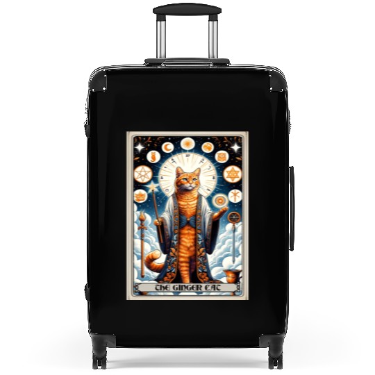 Orange The Ginger Cat Tarot Card Cat Suitcases