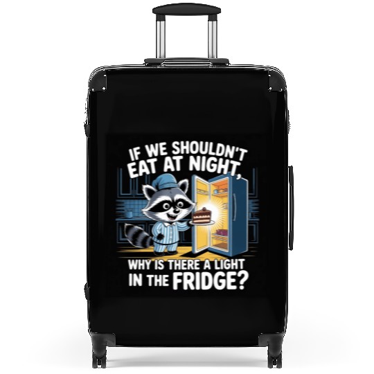 Light in the Fridge Funny Midnight Snack Quote Suitcases