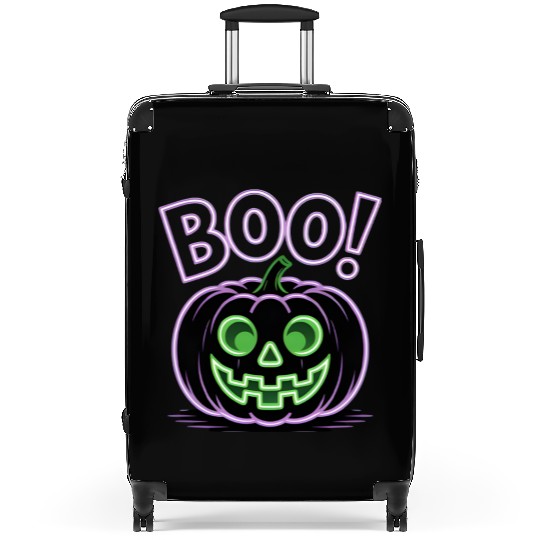 Neon Jack-O-Lantern Halloween Design Suitcases