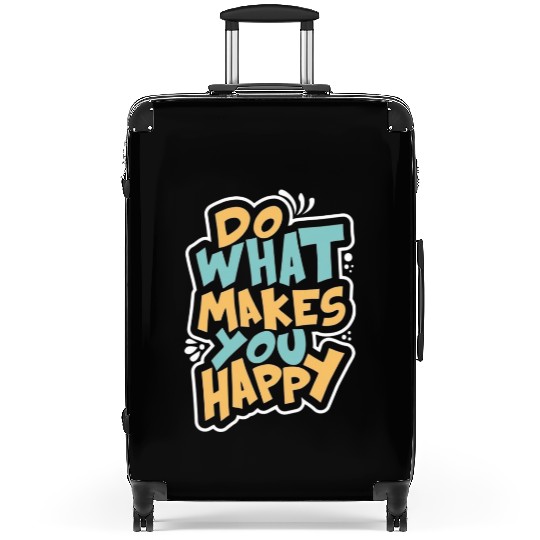 Inspirational Positive Vibes Typography Suitcases