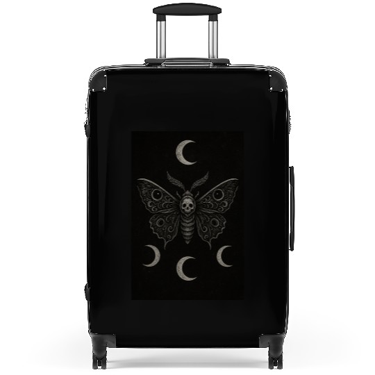 Dark Celestial Butterfly Tapestry Suitcases