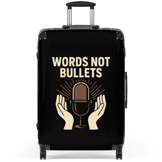 Words Not Bullets Microphone Suitcases