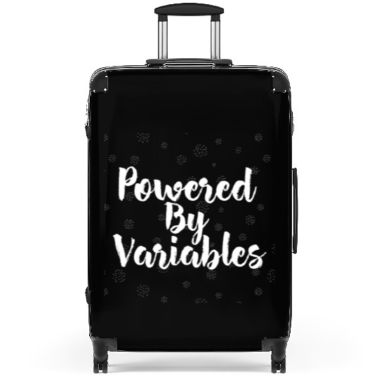 Powered By Variables Math Algebra Teacher Suitcases