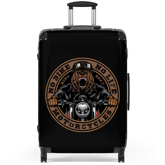 Roaring Bear Motorcycle Bike Life Suitcases
