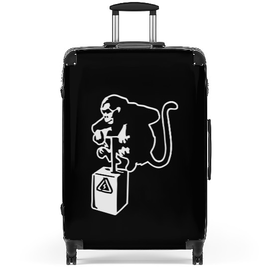 Banksy Detinator Monkey Outline Suitcases