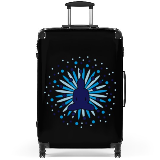 A Buddha mandala blossom Suitcases