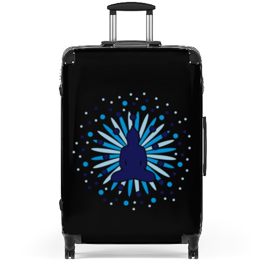 A Buddha mandala blossom Suitcases
