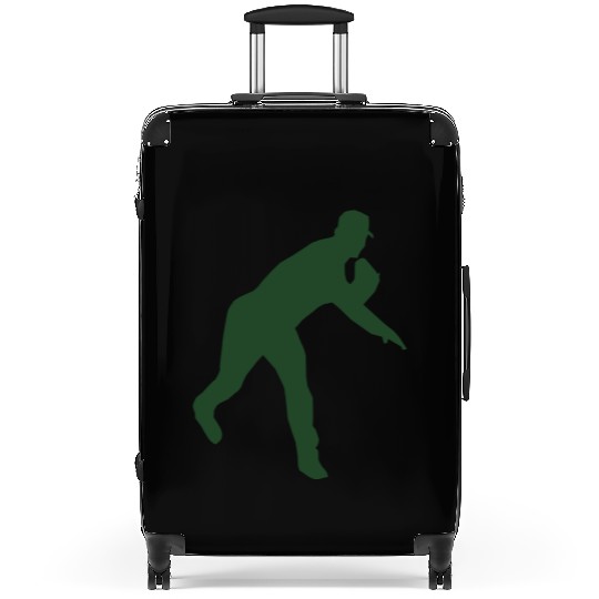 Baseball pitcher throwing a pitch Suitcases