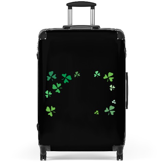 Dark green shamrocks, St Patrick's Suitcases