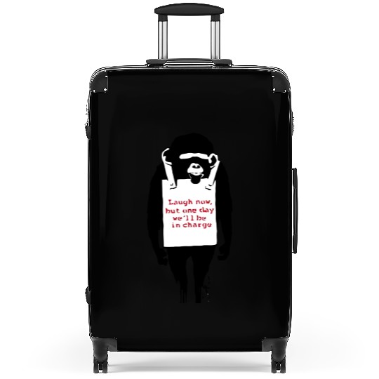 Banksy Laugh Now Monkey Suitcases