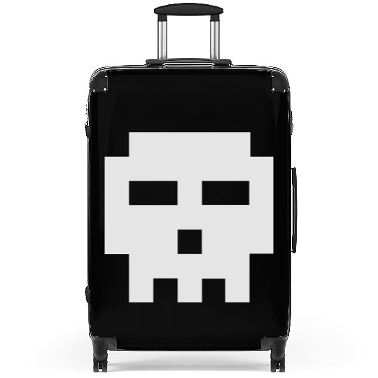Scott Pilgrim 8-bit Skull Vector Suitcases
