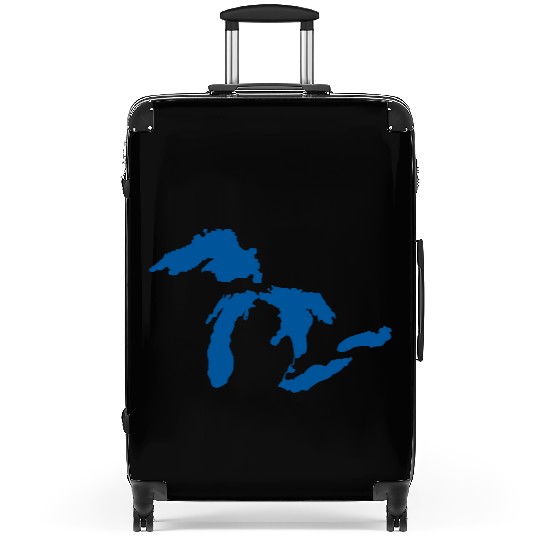 The Great Lakes Design Michigan SIlhouette Vector Suitcases